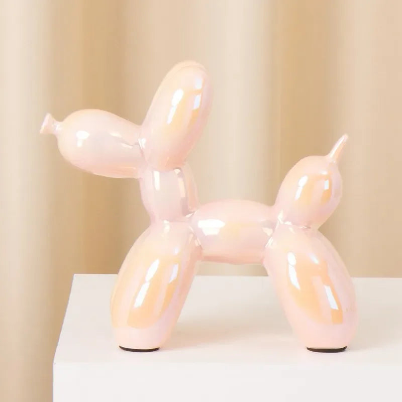 Dog Figurine - Handmade Ceramic Orange