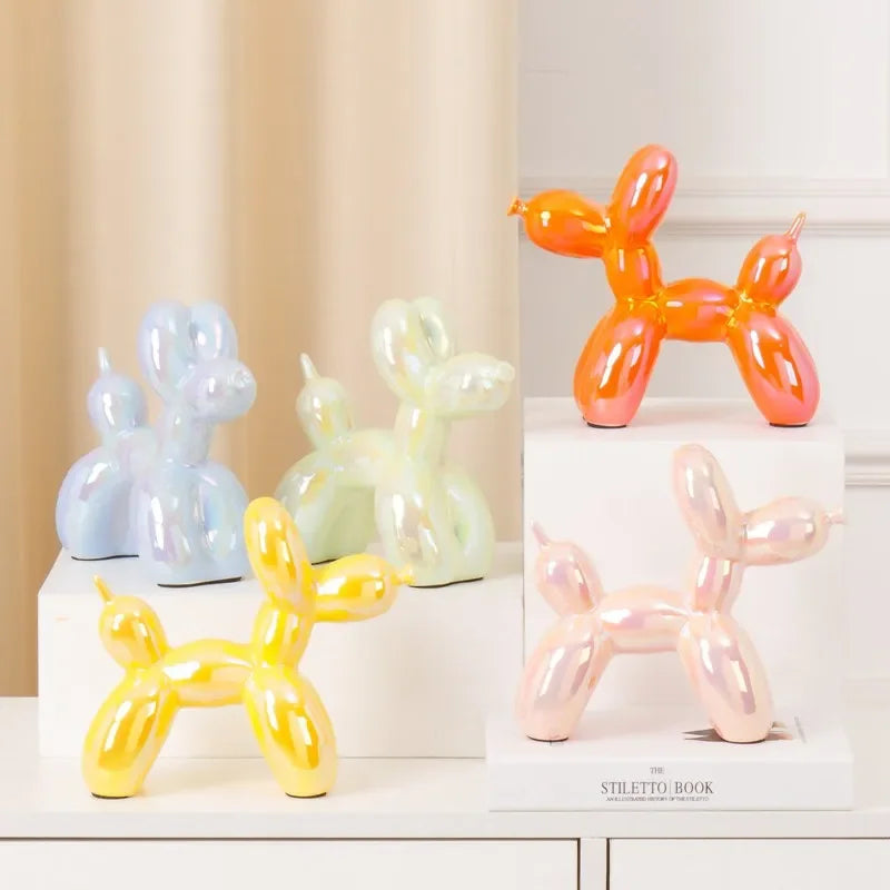 Dog Figurine - Handmade Ceramic Orange