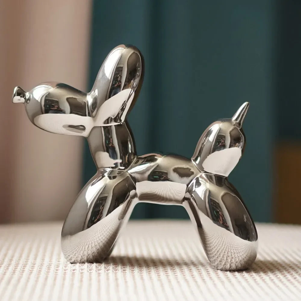 Dog Figurine - Handmade Ceramic Orange