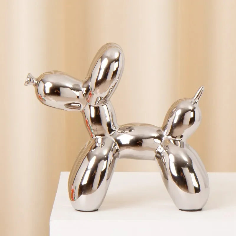 Dog Figurine - Handmade Ceramic Orange