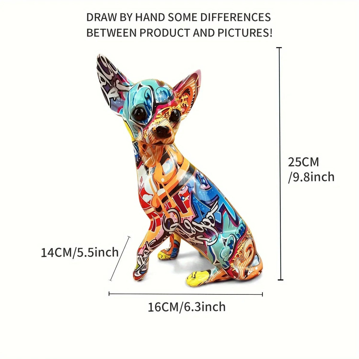 Doll Dog Sculpture - Modern Vibrant White