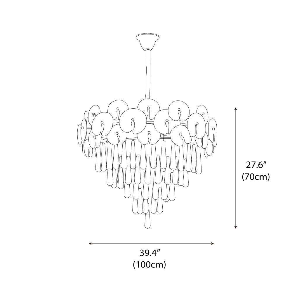 Droplet Copper Chandelier