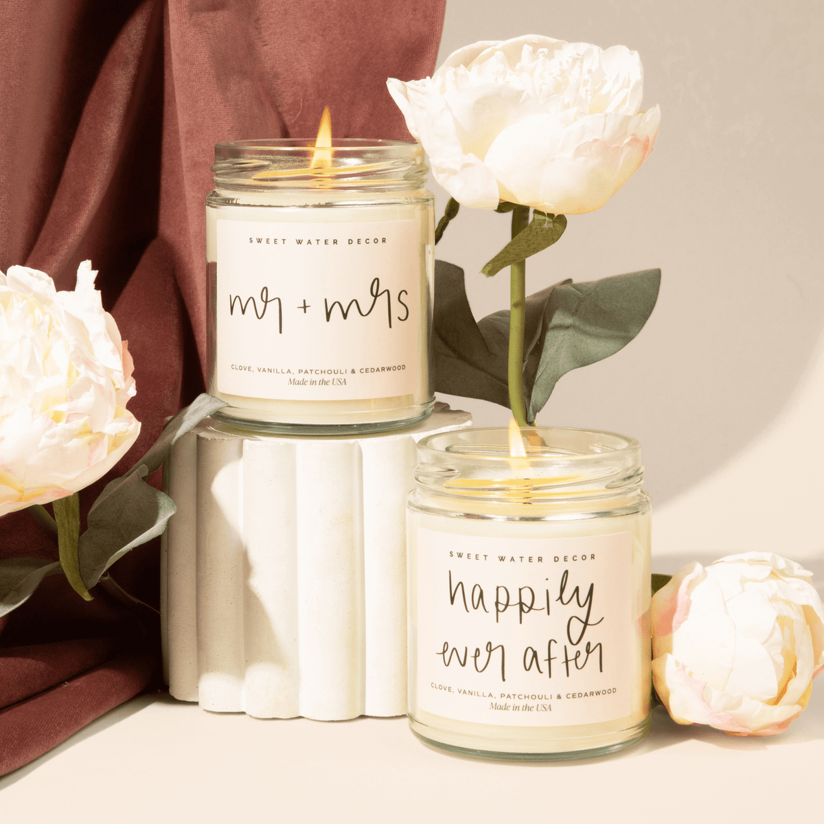 Happily Ever After Soy Candle - Clear Jar - 9 oz (Palo Santo Patchouli) - Sweet Water Decor, view 2