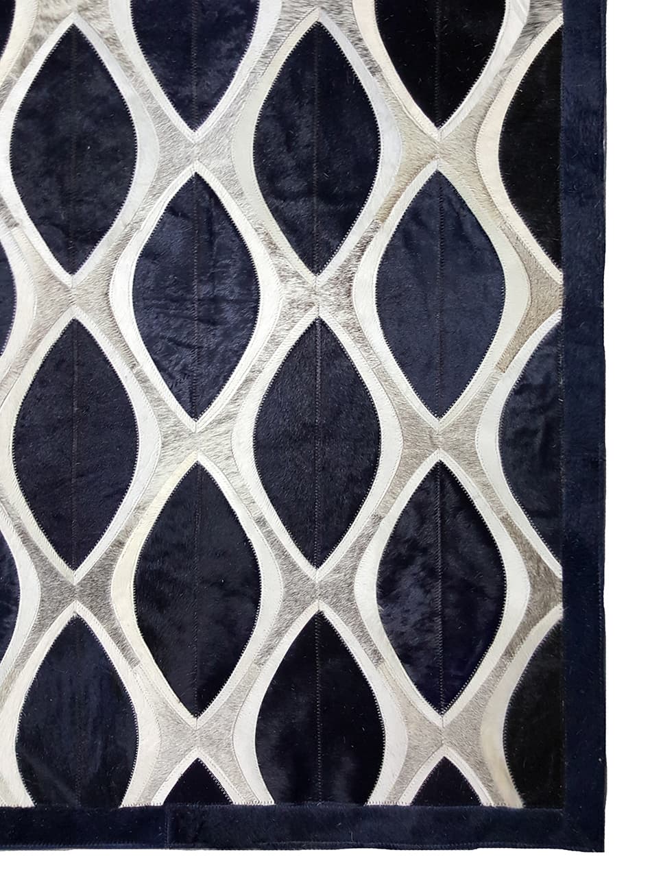 EYE CAT – Contemporary Custom Rug in Cowhide - Homelosophy, view 3