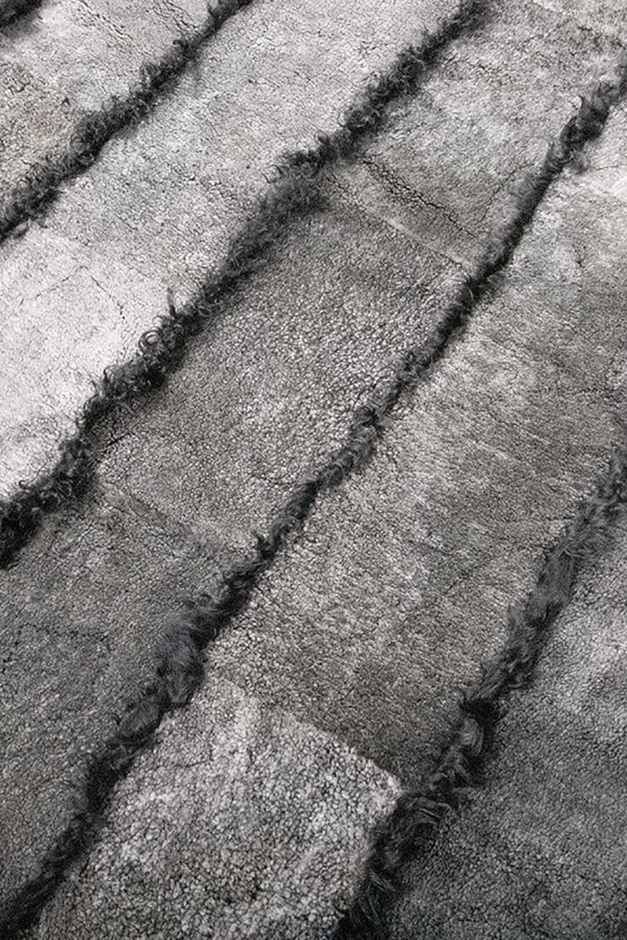 FUNKY STRIPES – Shearling Fur Rug for Cozy Bedrooms - Homelosophy