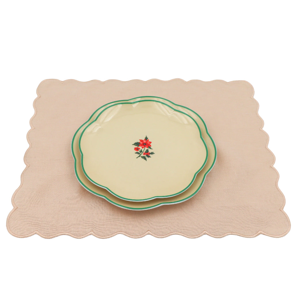 Fabled Flora Scalloped Starter Plate - Case of 12 Plates (+3 Bonus Plates)