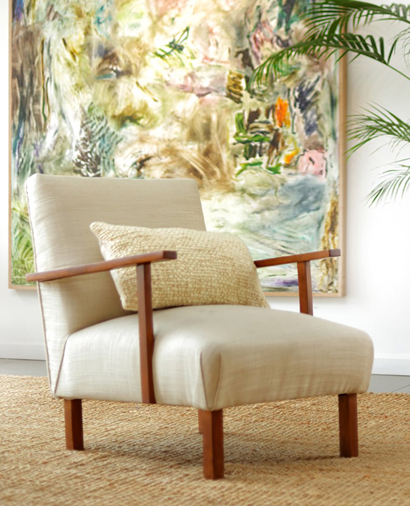 Flame Natural Wool Pillow - Homelosophy, view 4