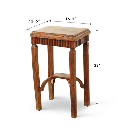 Antique Beechwood Side Table 16.1x12.6x28H image 2