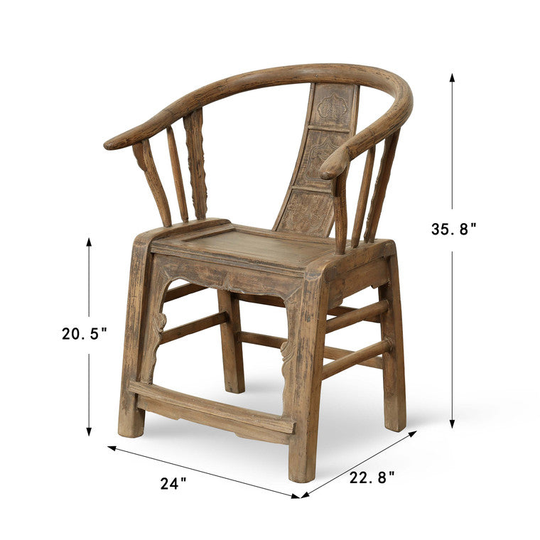 Pair of Antique Round-back Chair 24x22.8x35.8H image 3