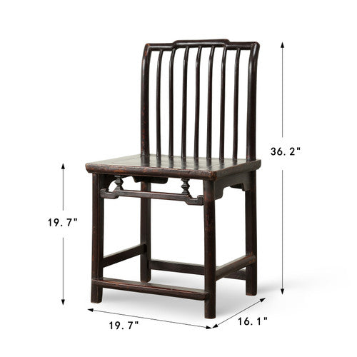 Antique Slat-back Chair 19.7x16.1x36.2H image 2