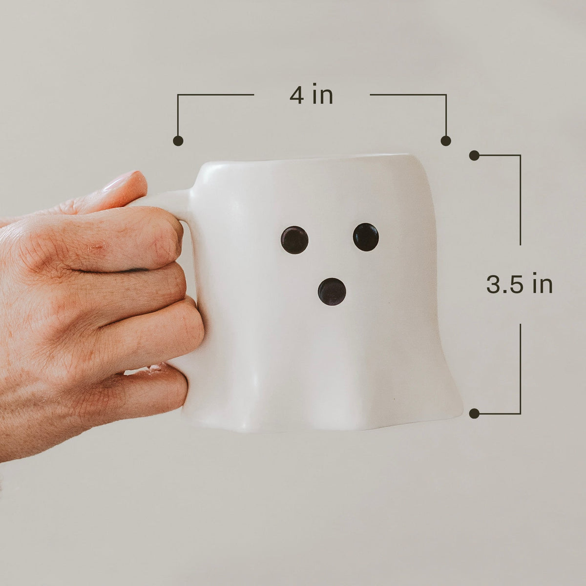Ghost Face 12 oz Figural Coffee Mug - Sweet Water Decor, view 6
