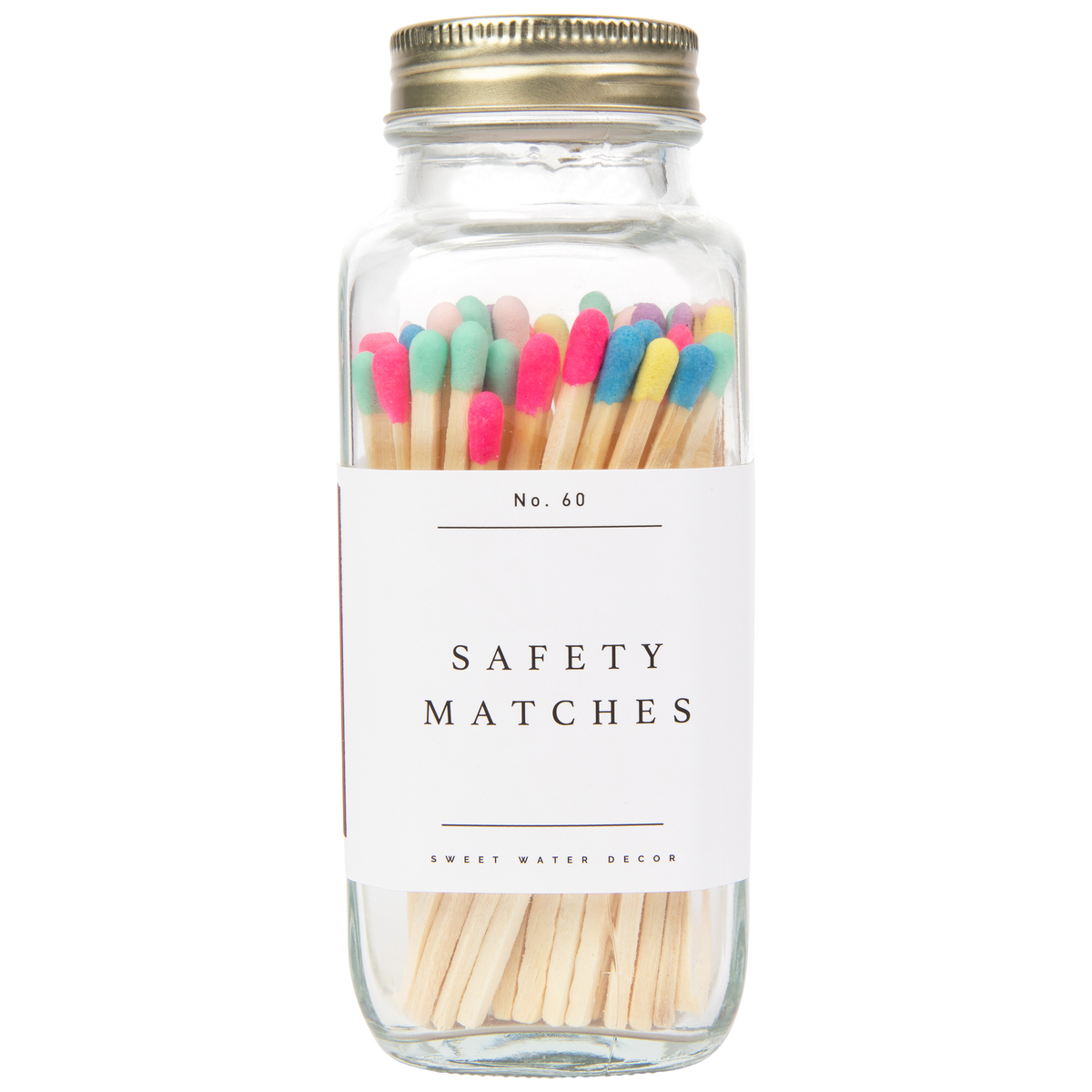 Multicolor Rainbow Safety Matches - 60 Count, 3.75" - Sweet Water Decor