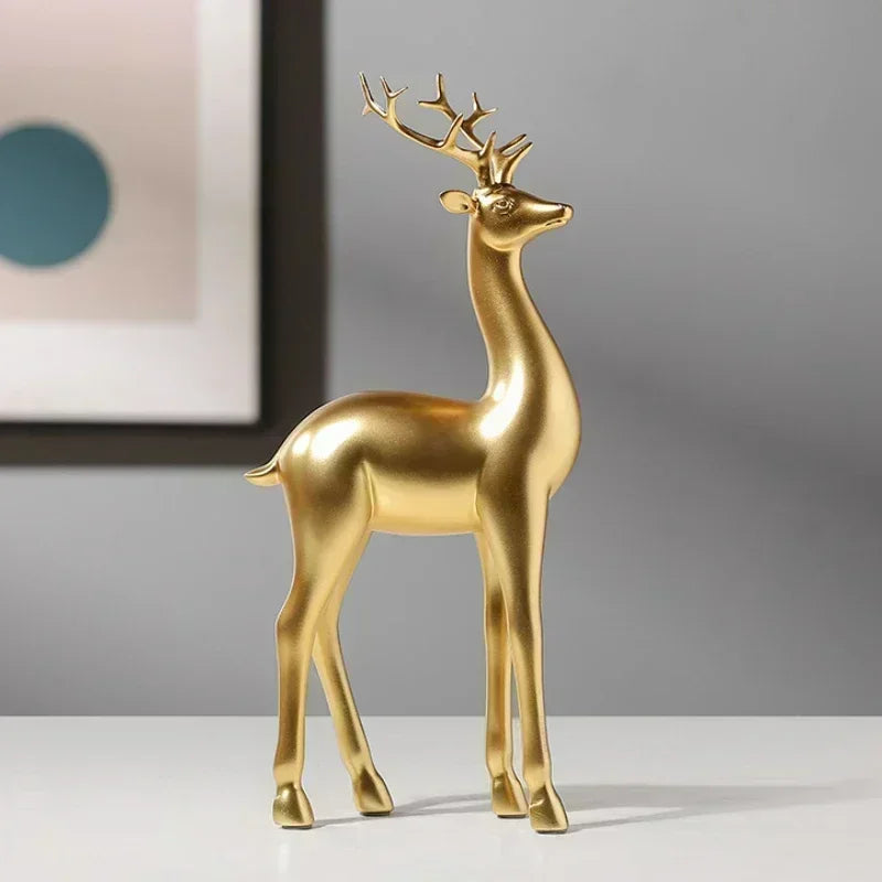 Golden Deer Decorative Figurine