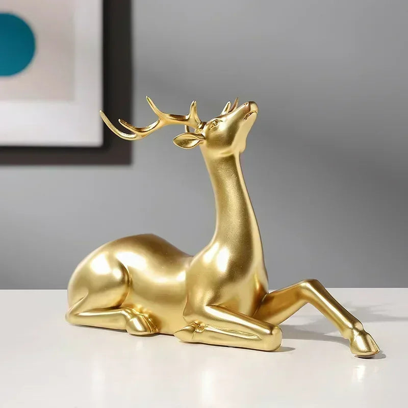 Golden Deer Decorative Figurine