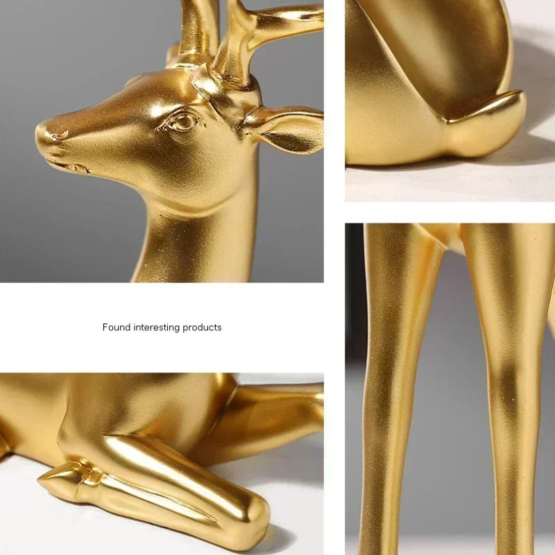 Golden Deer Decorative Figurine