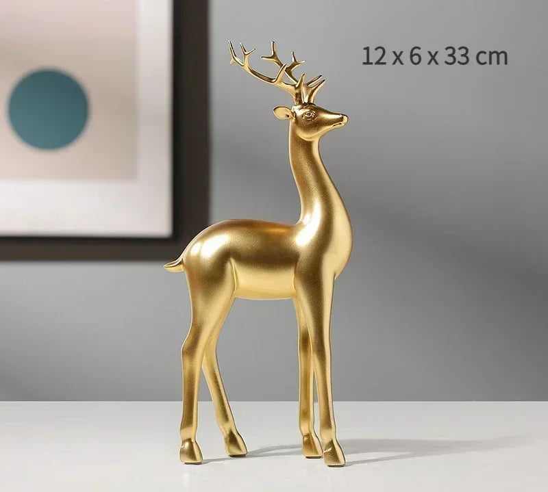 Golden Deer Decorative Figurine