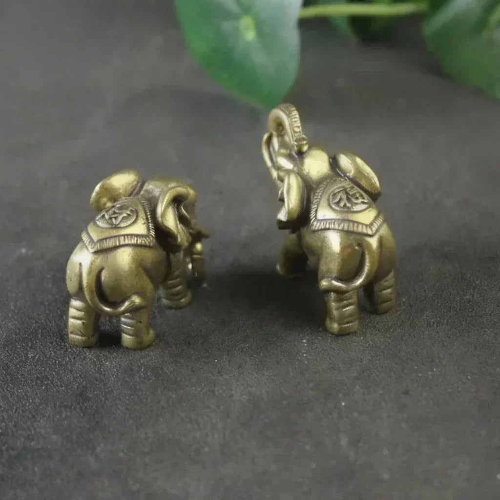 Golden Elephant Figurine Decorative Statue for Elegant Home Decor