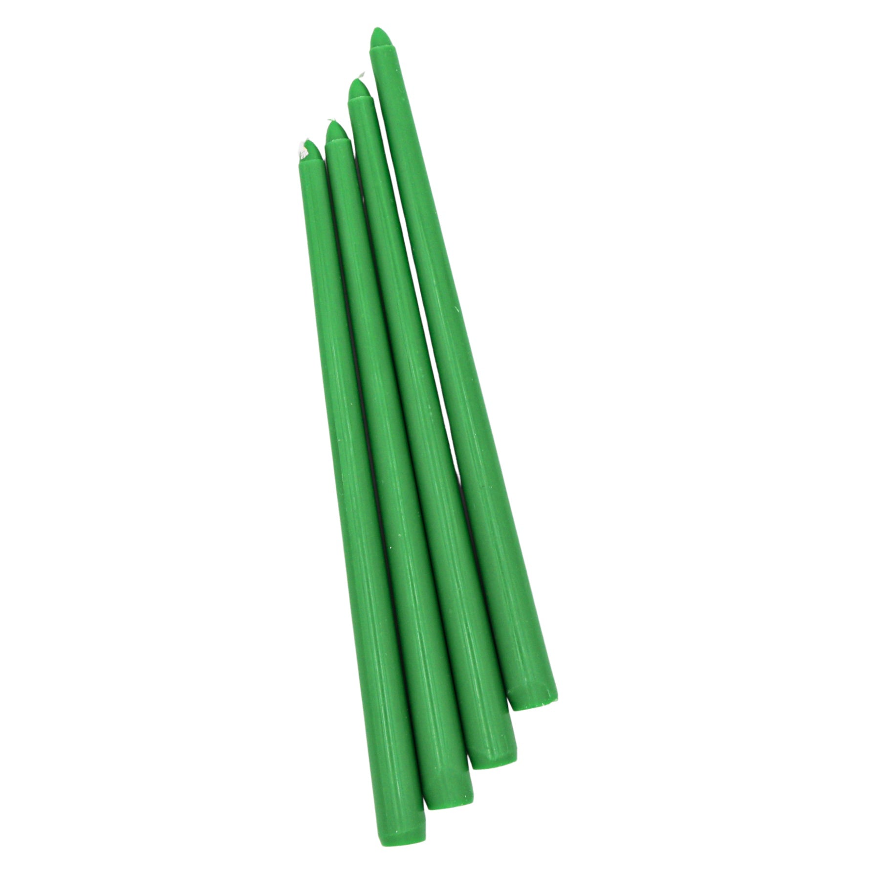 Extra Tall Grass Green Taper Candle, 1 Case of 48 Packs (4 Candles per Pack)