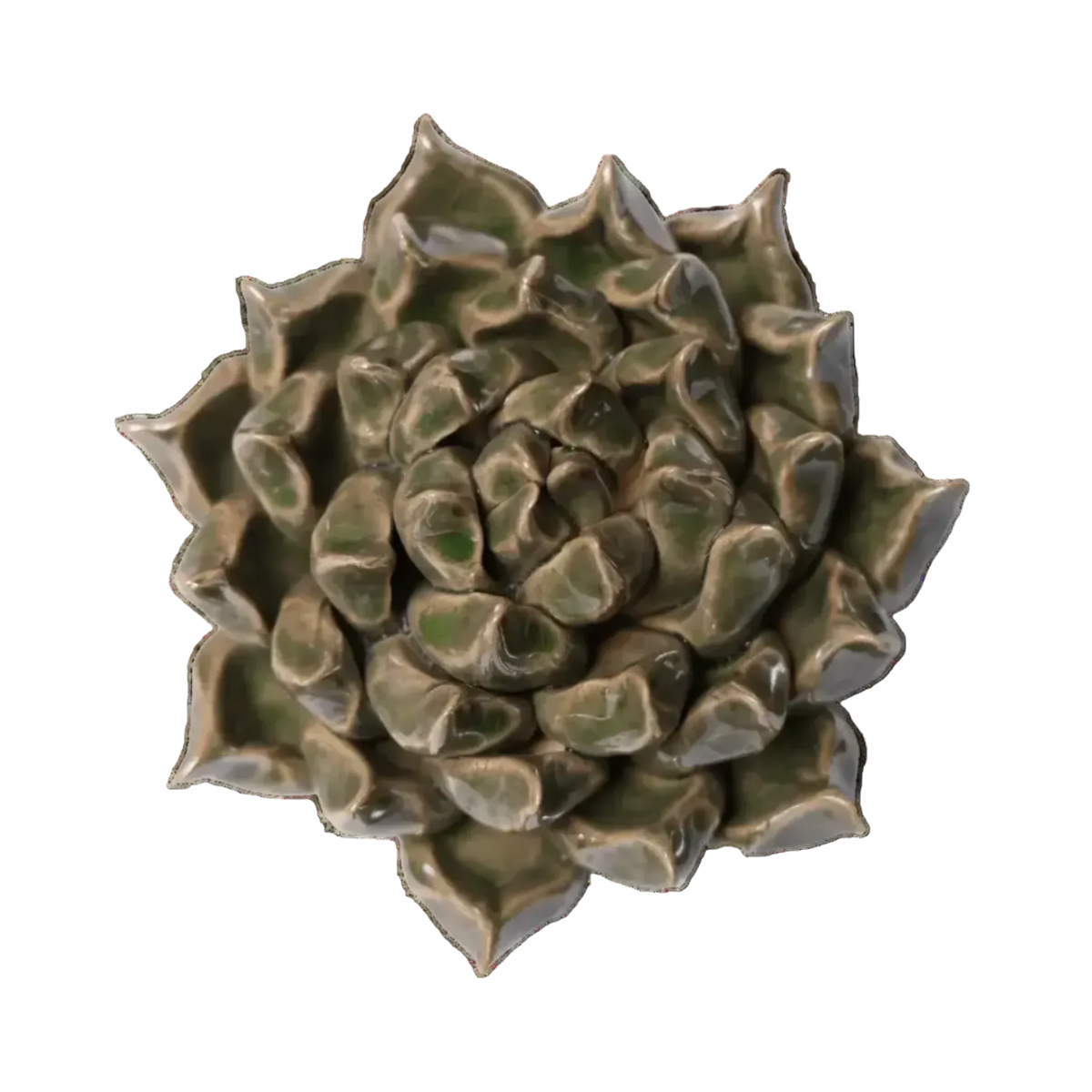 Ceramic Flower Wall Art Succulent Green 6: Large Succulent Green - Source by Studio Skara
