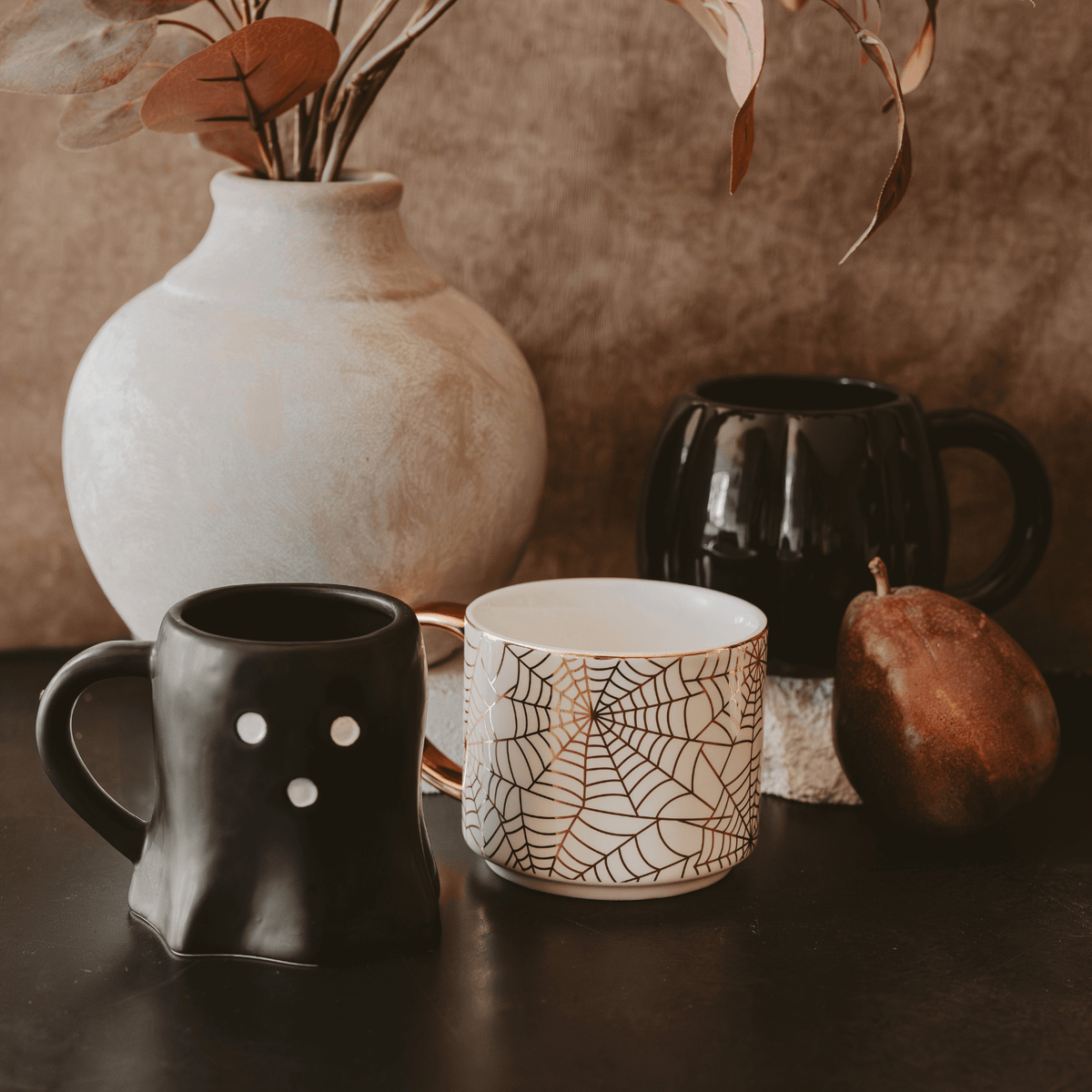 Black Ghost 12 oz Figural Coffee Mug - Sweet Water Decor, view 3
