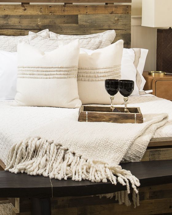 Merino Wool Striped Throw Pillow - Homelosophy, view 20