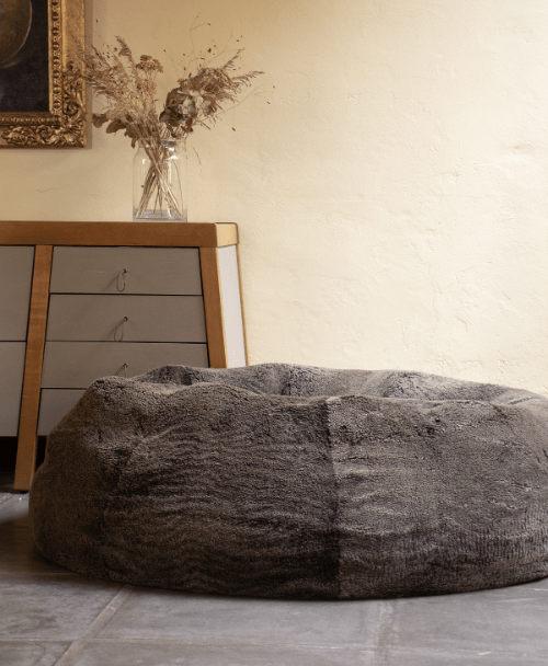 Shearling Handmade Pouf - Homelosophy