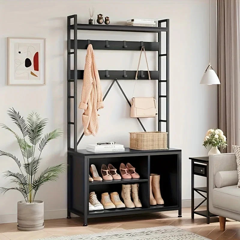 Hall Tree - Storage Wooden Bench