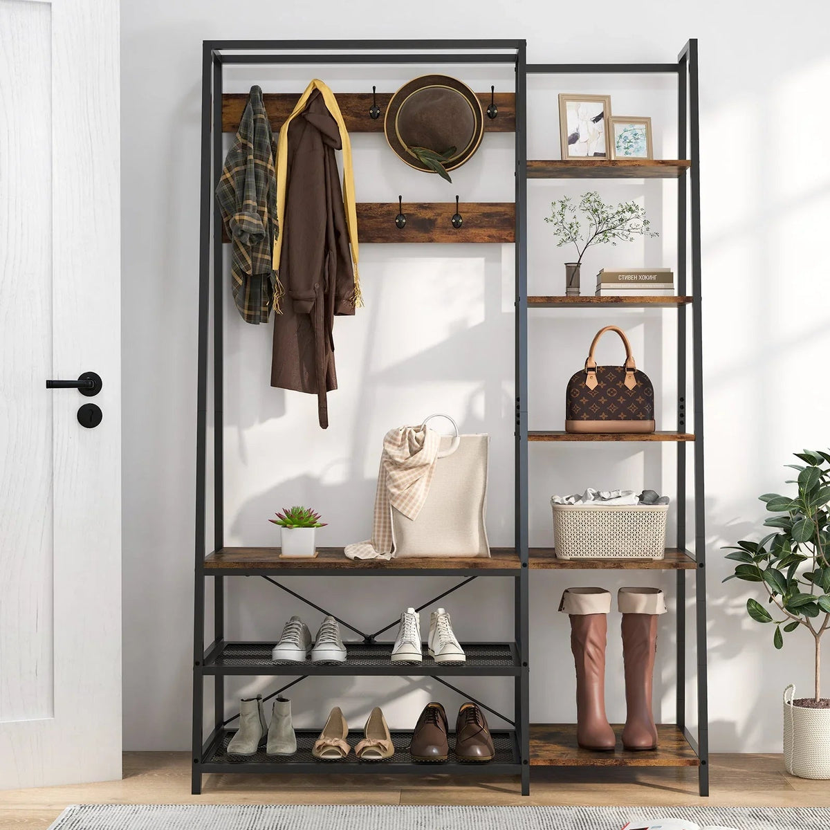 Hall Tree - Storage Wooden Bench — House of Avana, view 7 of 12