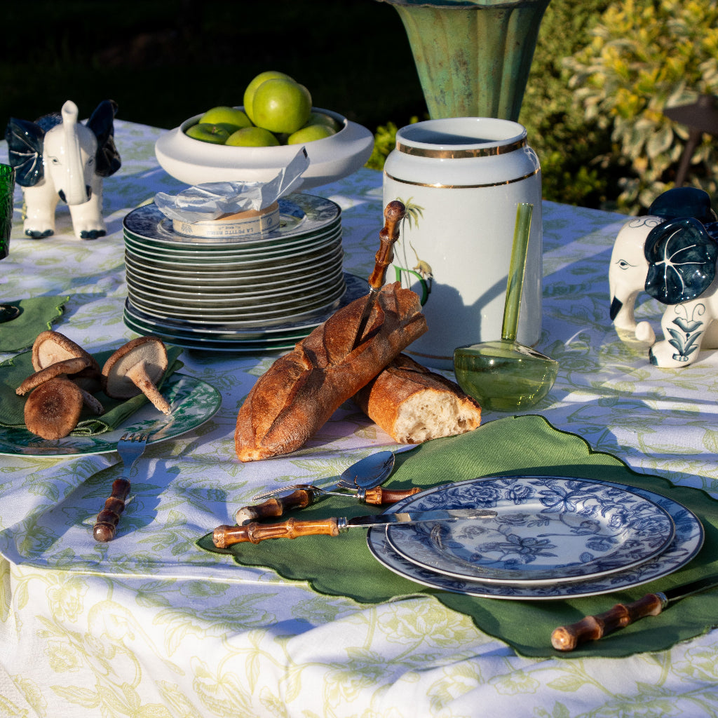Hand-painted Ceramic Embera and Nyala Elephants - Pair