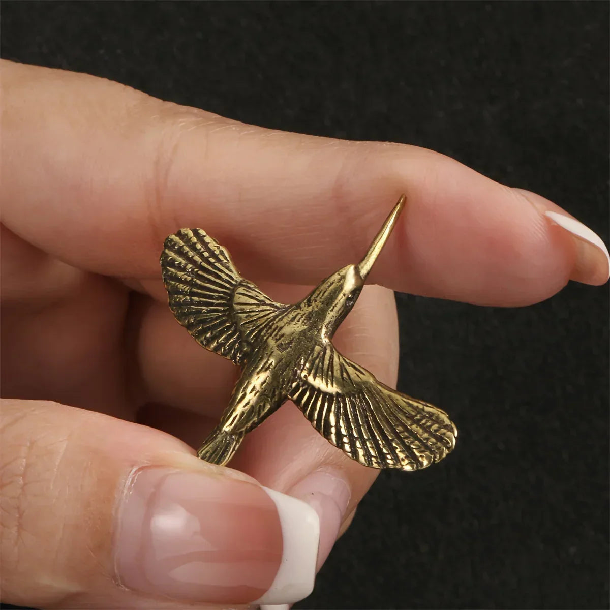 Handcrafted Brass Bird Figurines Set of 2 Vintage Decorative Accents — House of Avana, view 2 of 5