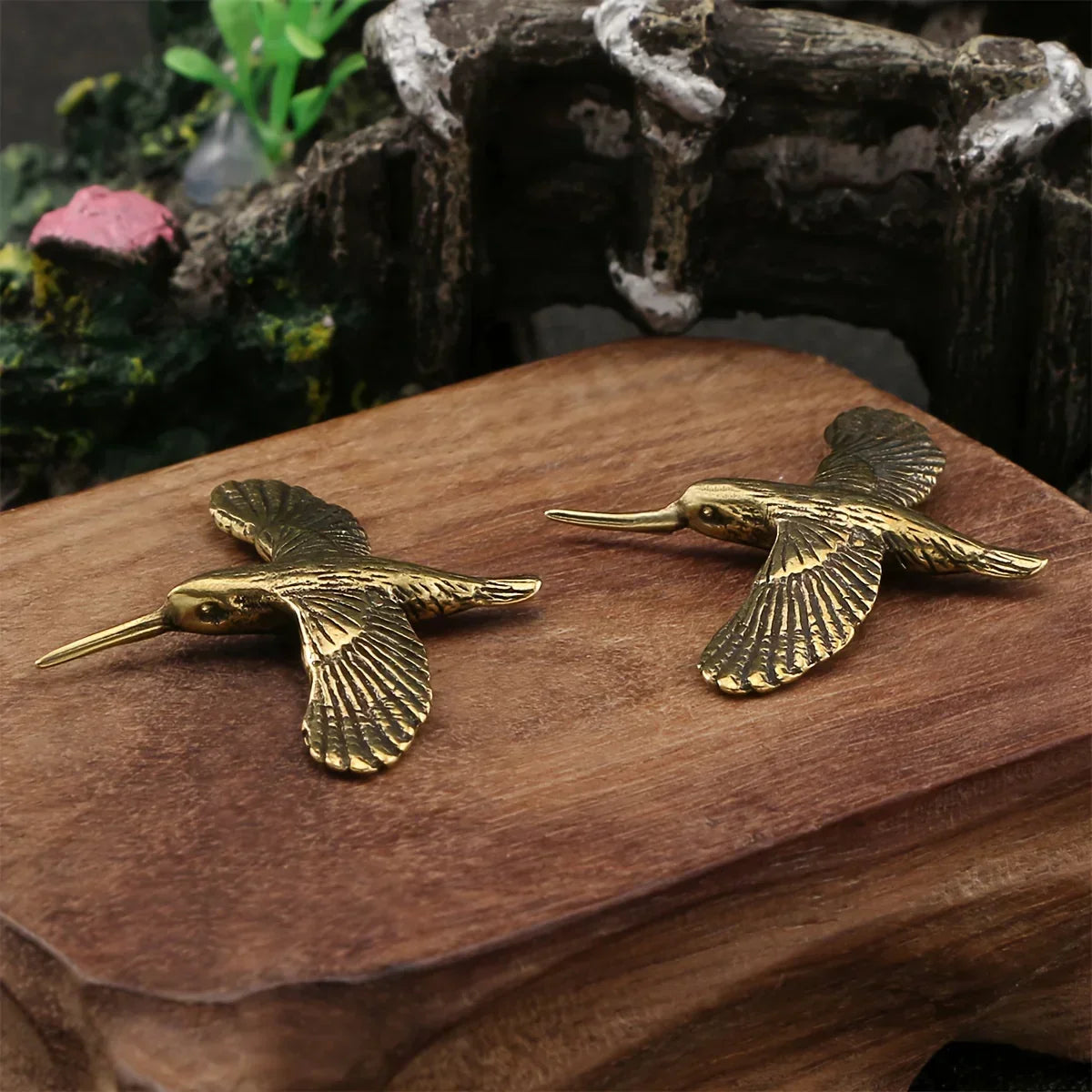 Handcrafted Brass Bird Figurines Set of 2 Vintage Decorative Accents — House of Avana, view 1 of 5