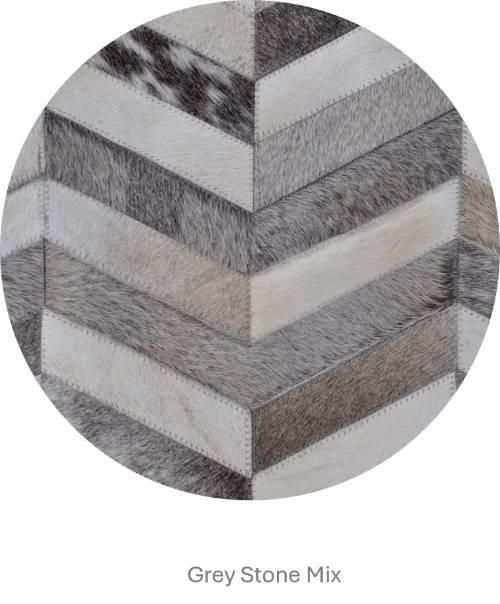 HERRINGBONE WIDE – Custom Patchwork Cowhide Rug for Interior Designers - Homelosophy, view 8