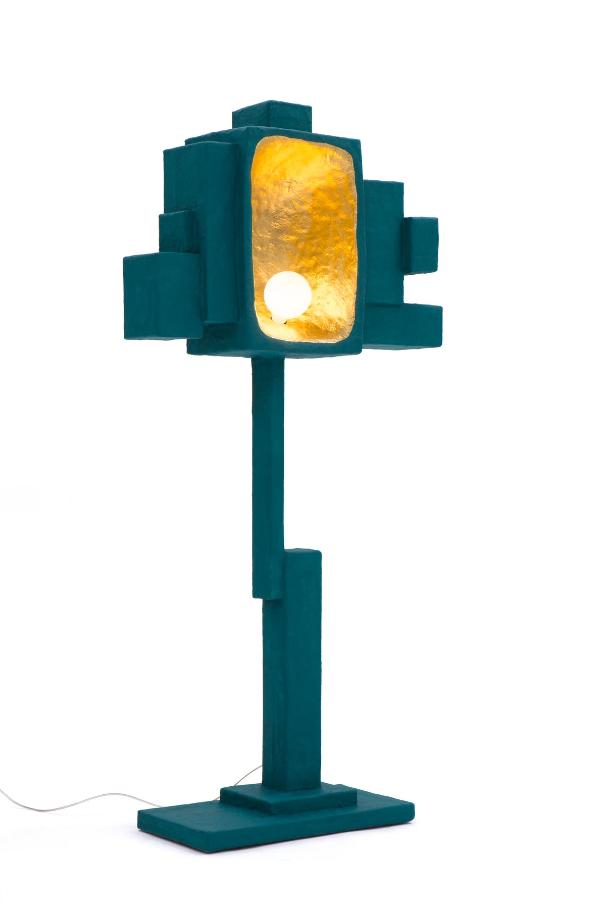 Teal Upcycled Floor Lamp - BOX-1 by Studio Josha
