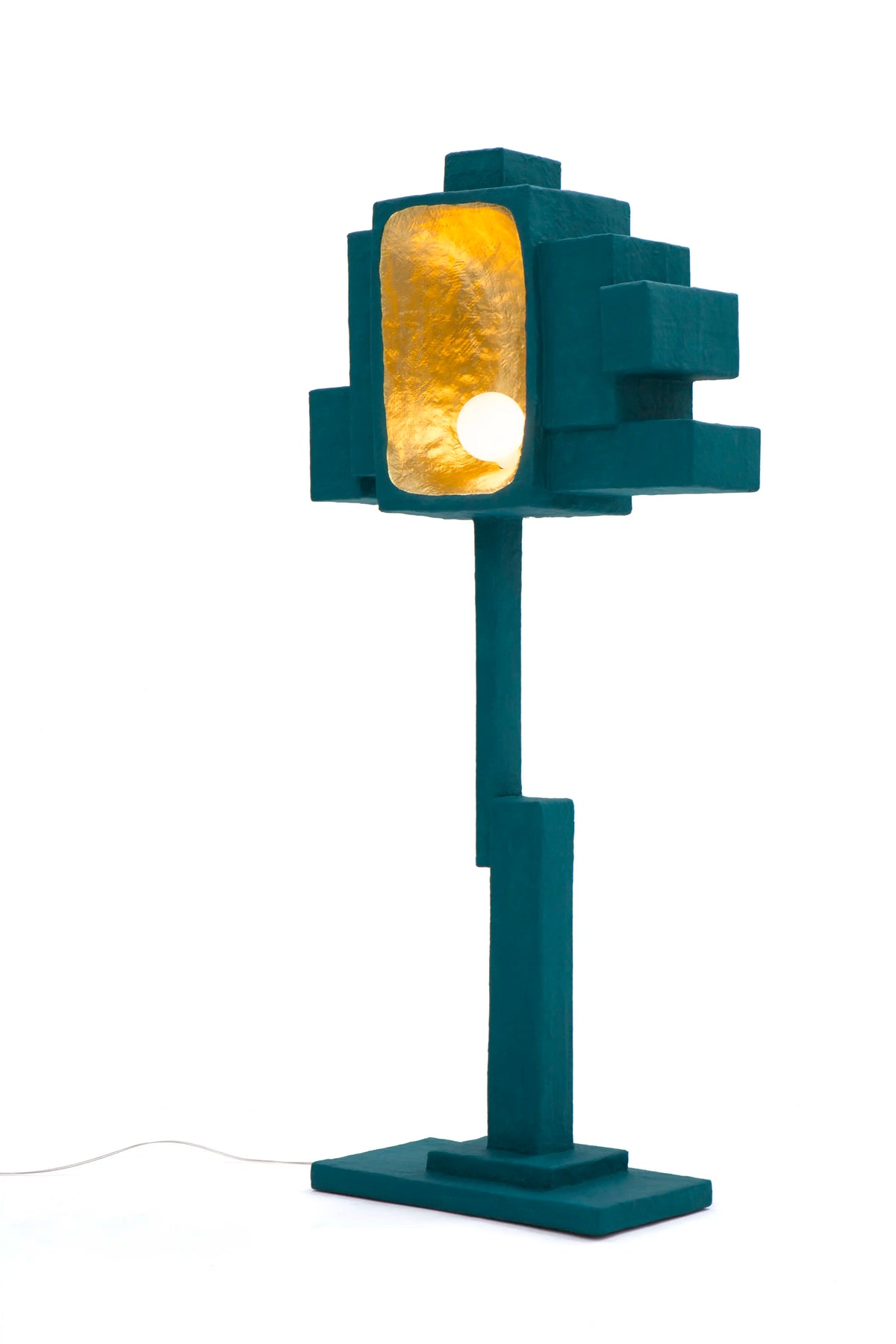 Teal Upcycled Floor Lamp - BOX-1 by Studio Josha