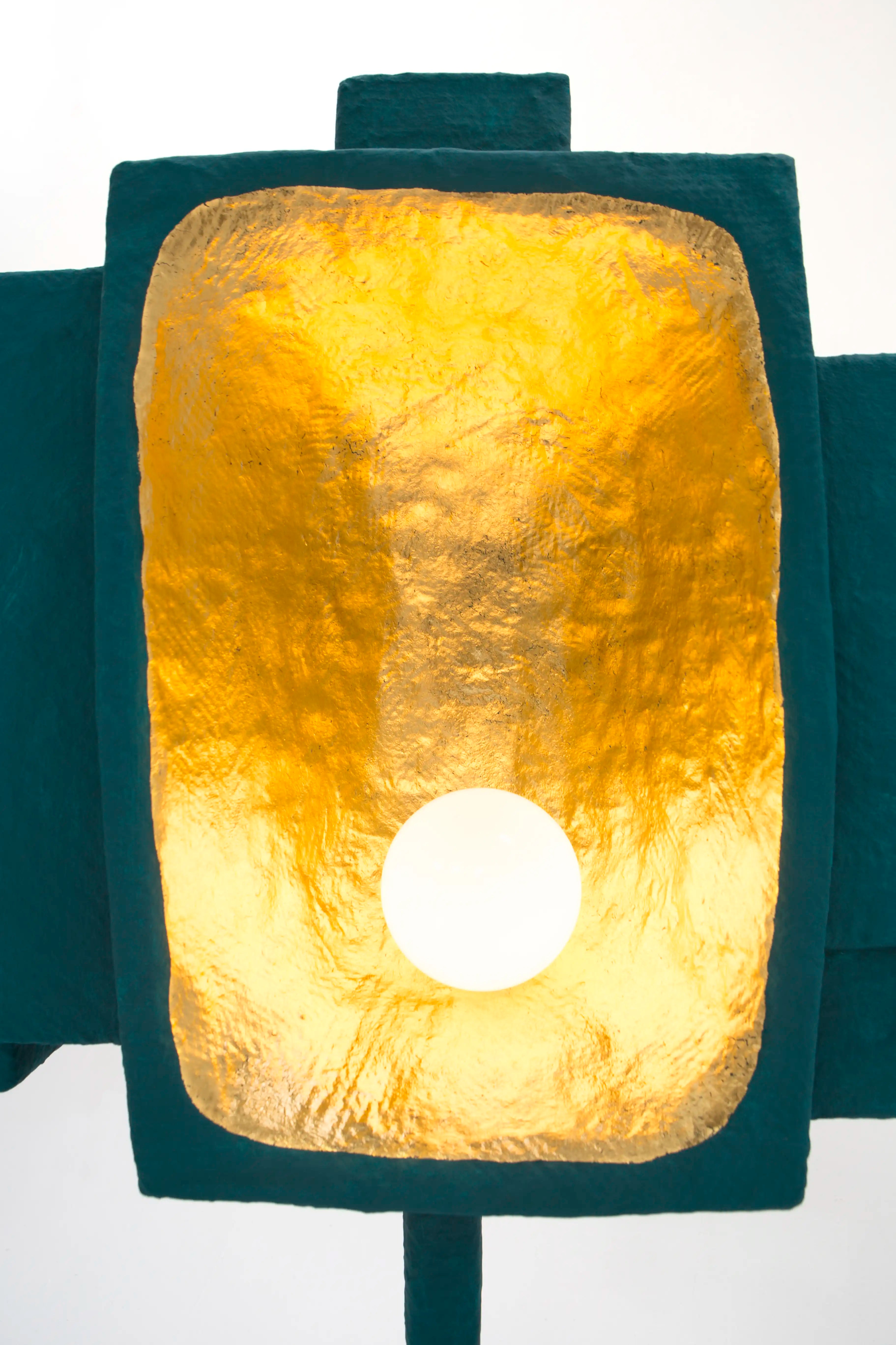 Teal Upcycled Floor Lamp - BOX-1 by Studio Josha