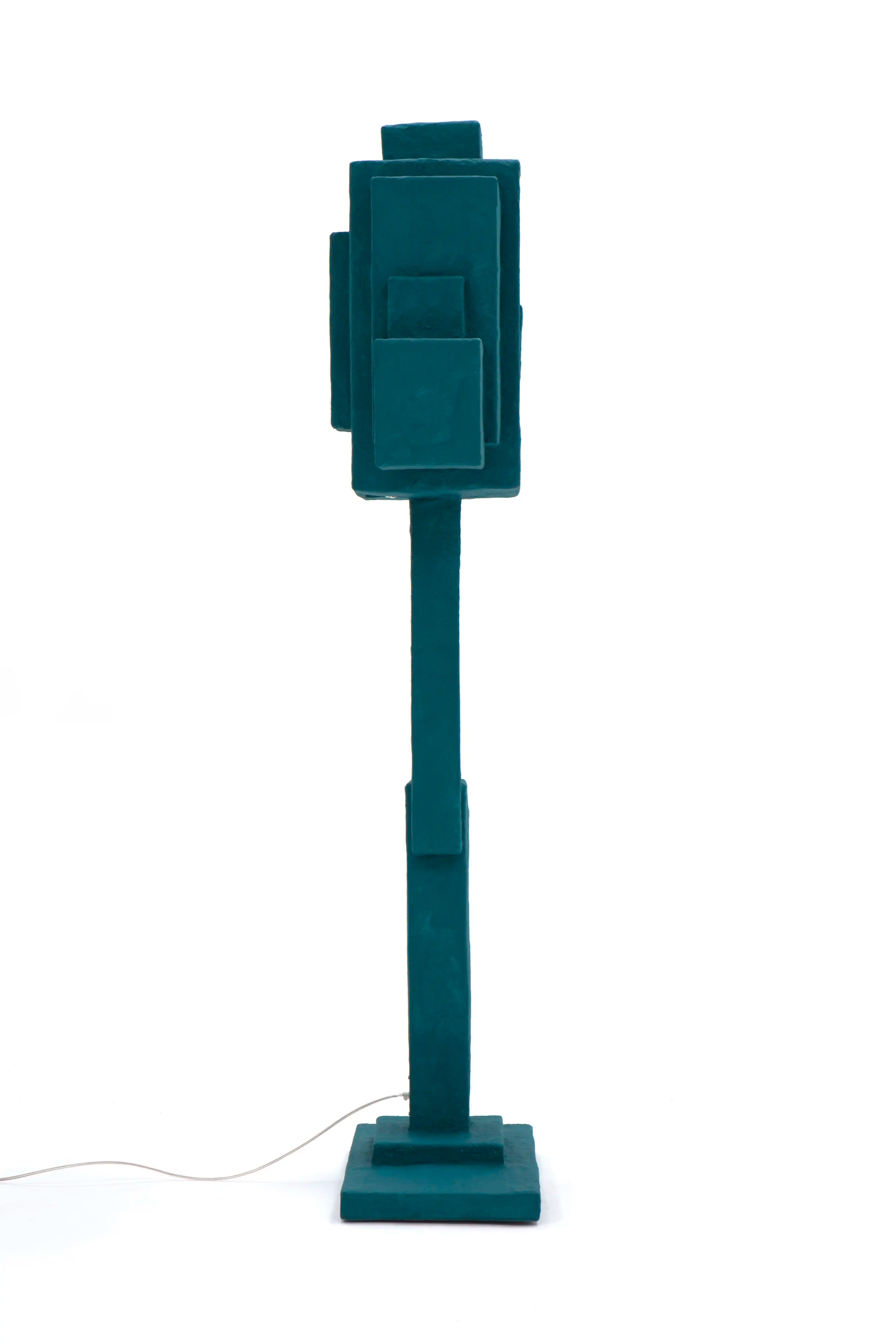 Teal Upcycled Floor Lamp - BOX-1 by Studio Josha