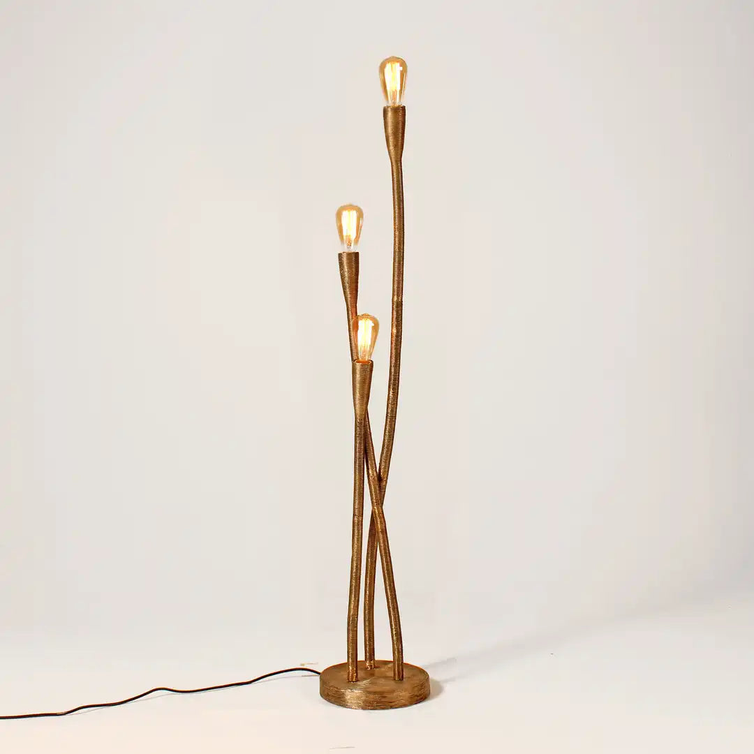 Lotus Pod Brass Floor Lamp