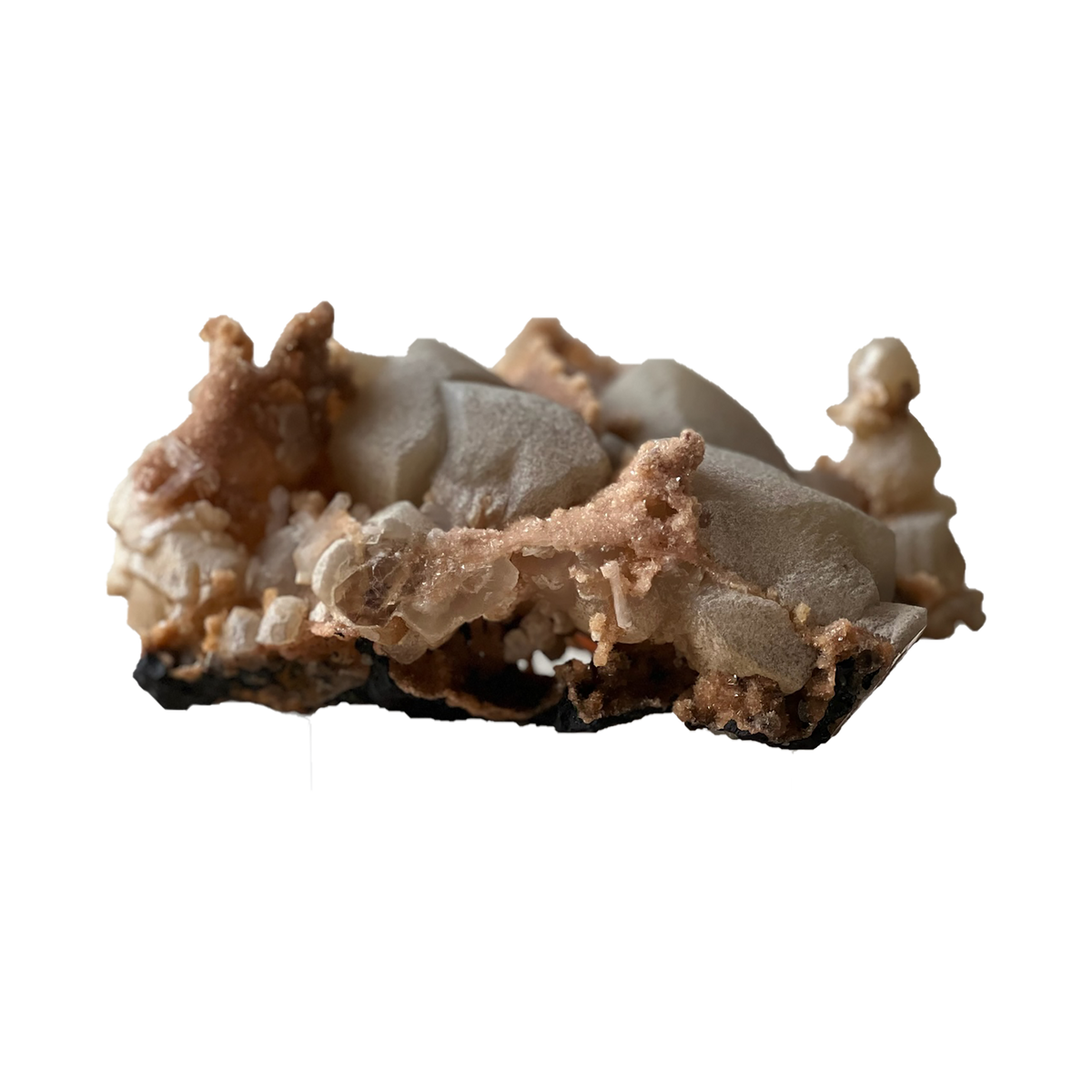 Heulandite & Calcite Cluster - Source by Studio Skara