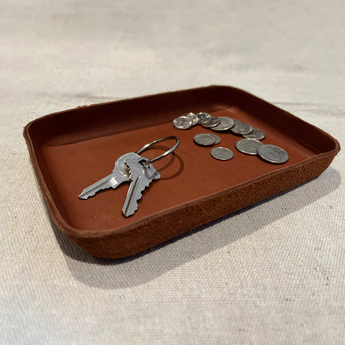 Leather Valet Tray: Rectangle - Source by Studio Skara, view 5