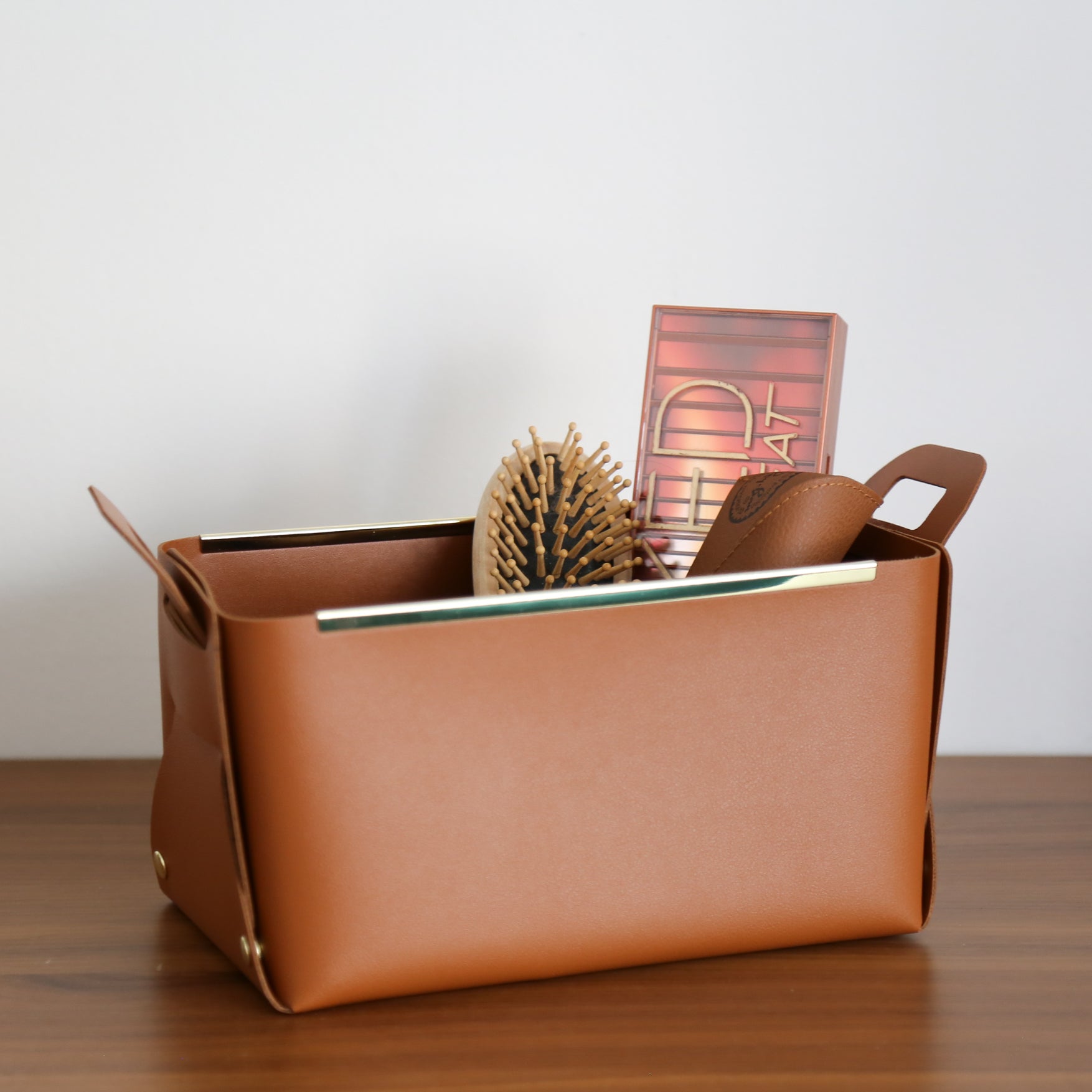 Storage Basket With Metal Edge