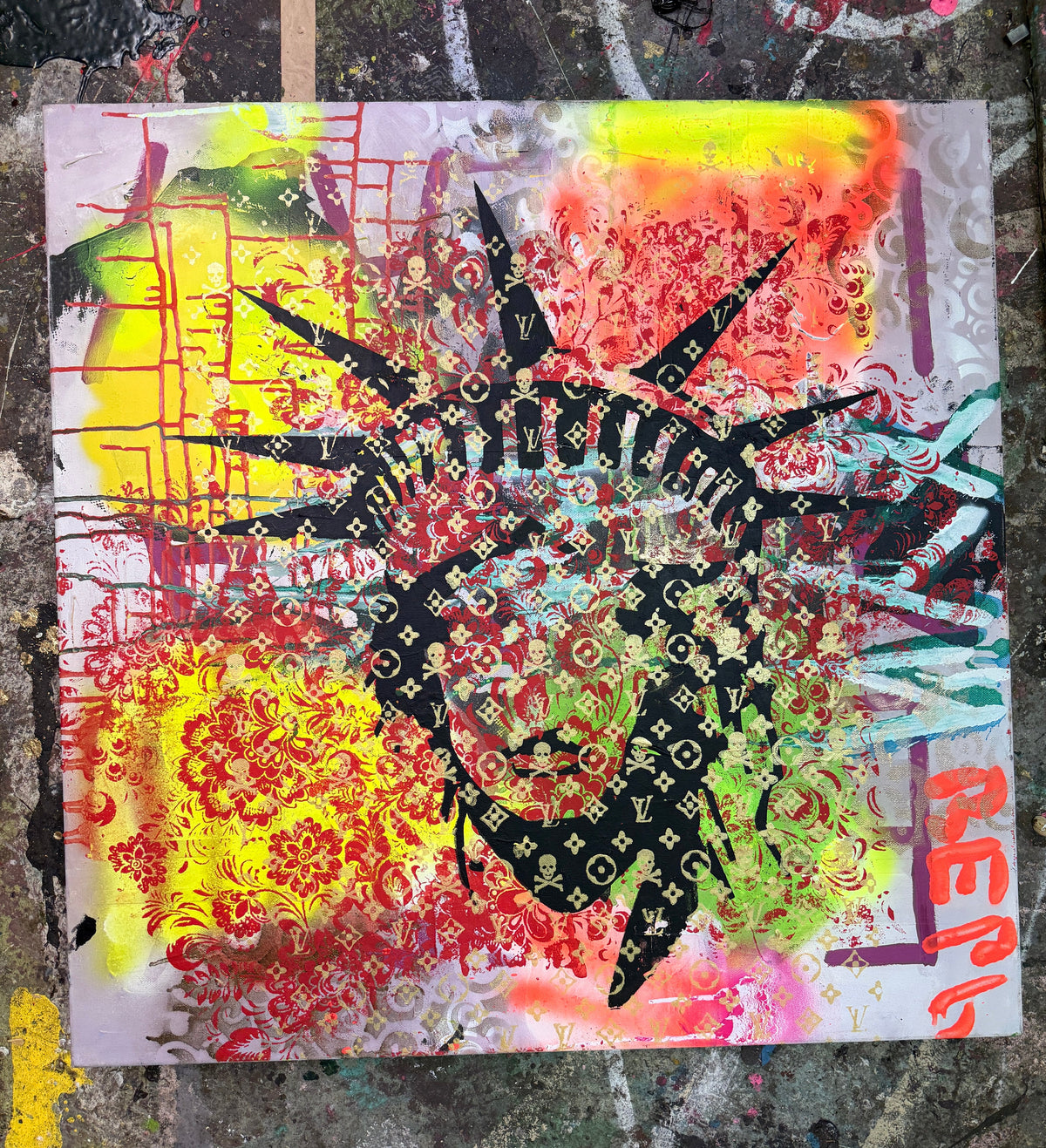 Faceless Liberty on Flowers - Denis OUCH