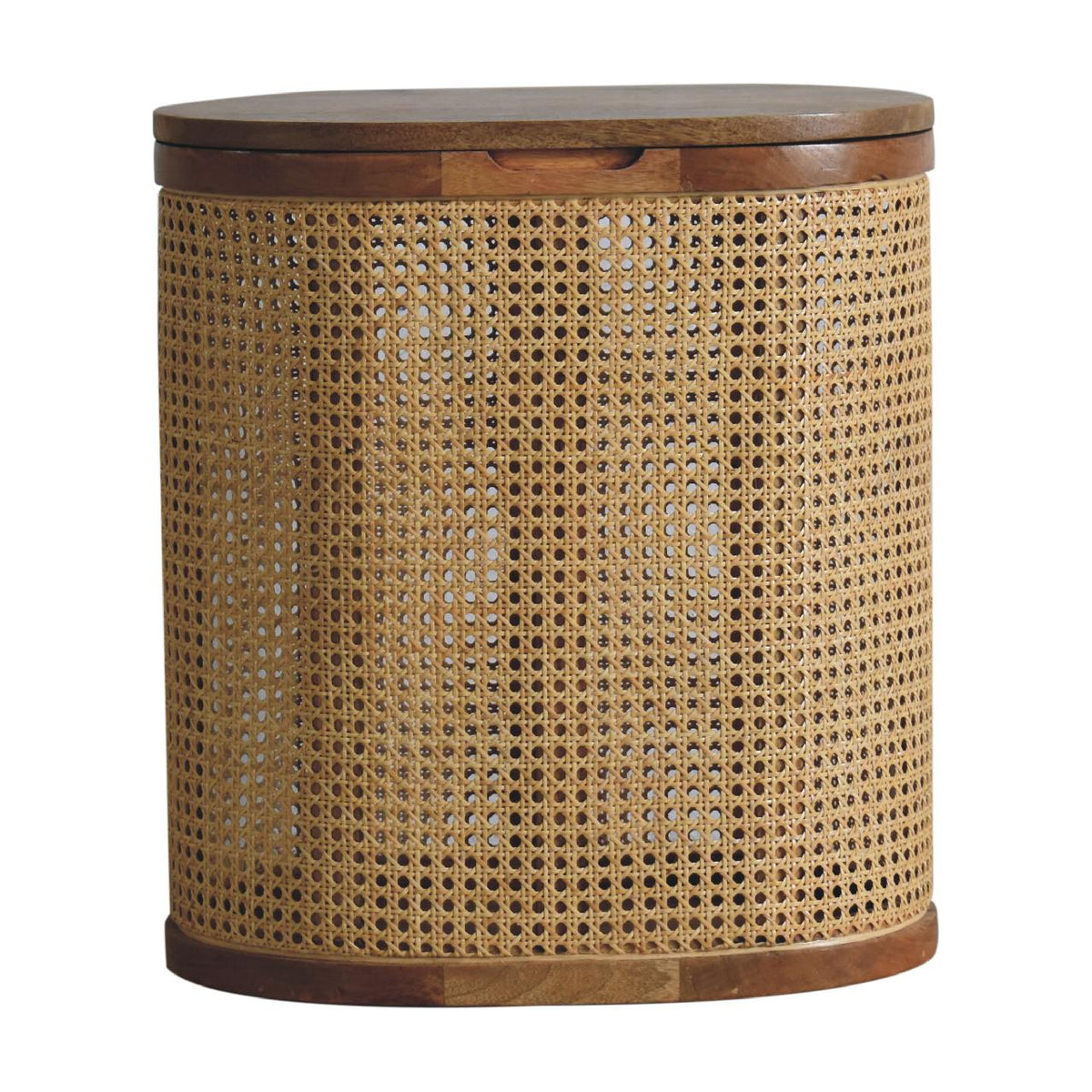 Larissa Round Lid-Up Storage Stool — handmade mango wood furniture by Artisan Furniture