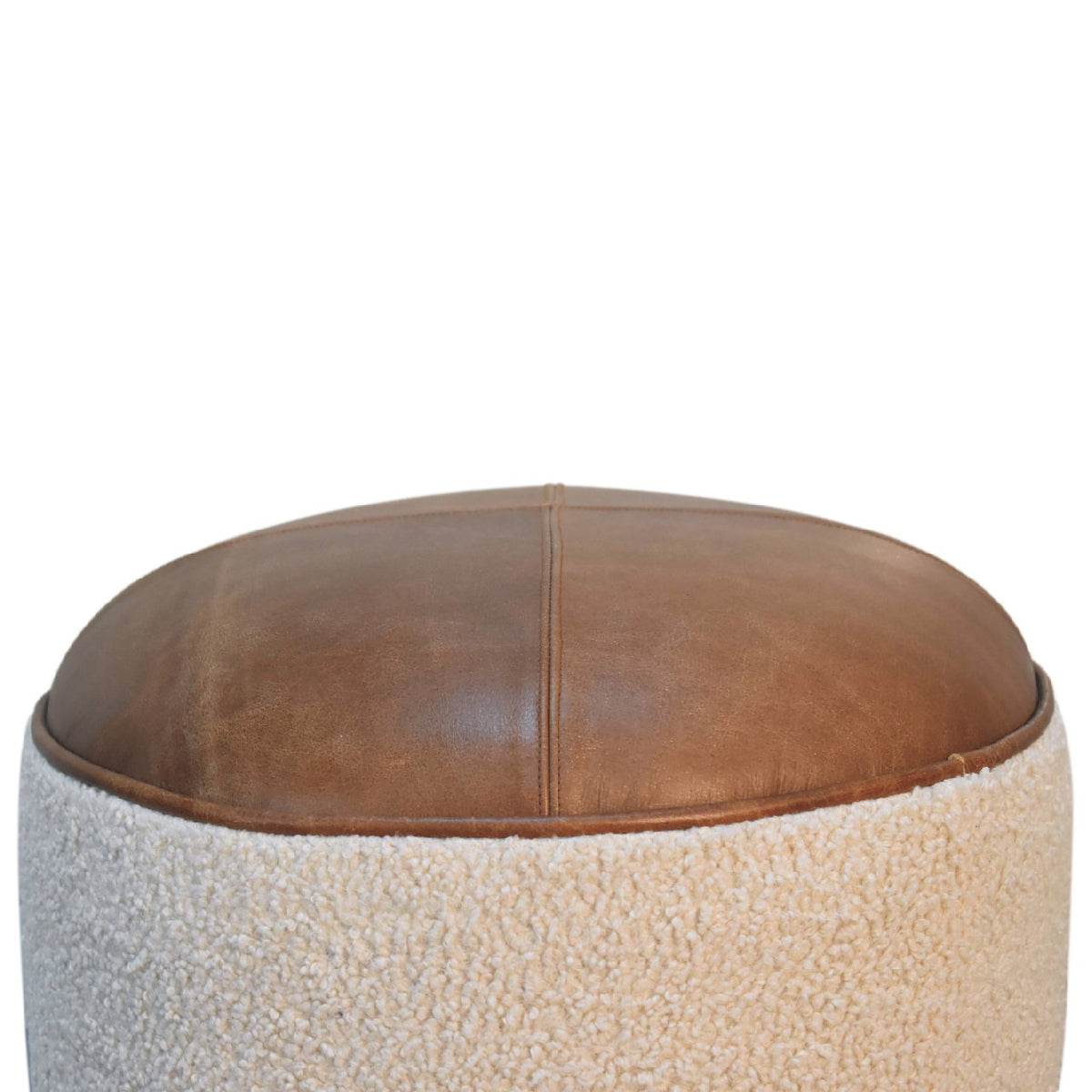 Cream Boucle Buffalo Footstool — Artisan Furniture IN3499, view 2