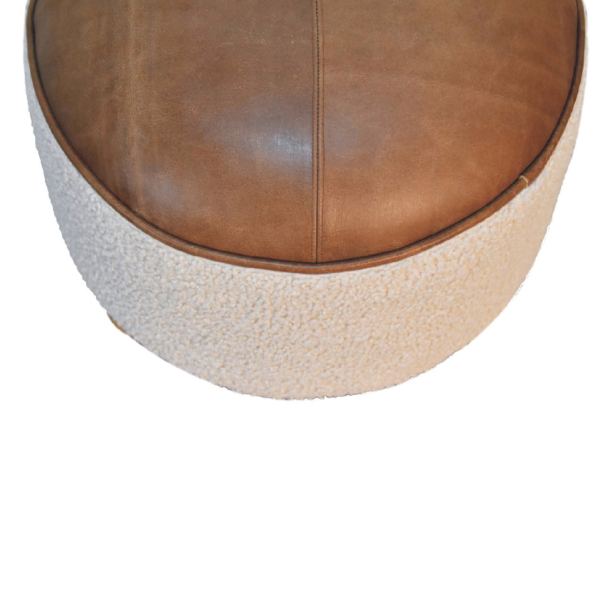 Cream Boucle Buffalo Footstool — Artisan Furniture IN3499, view 3