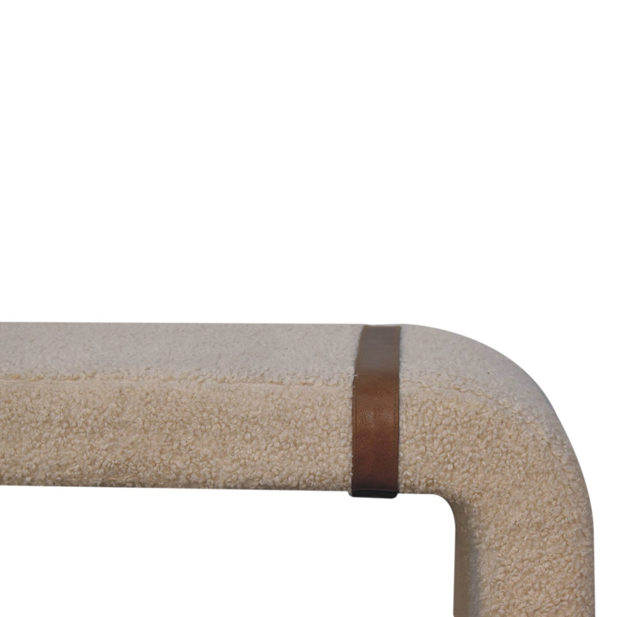 Boucle Leather Strap Bench — Artisan Furniture IN3696, view 4