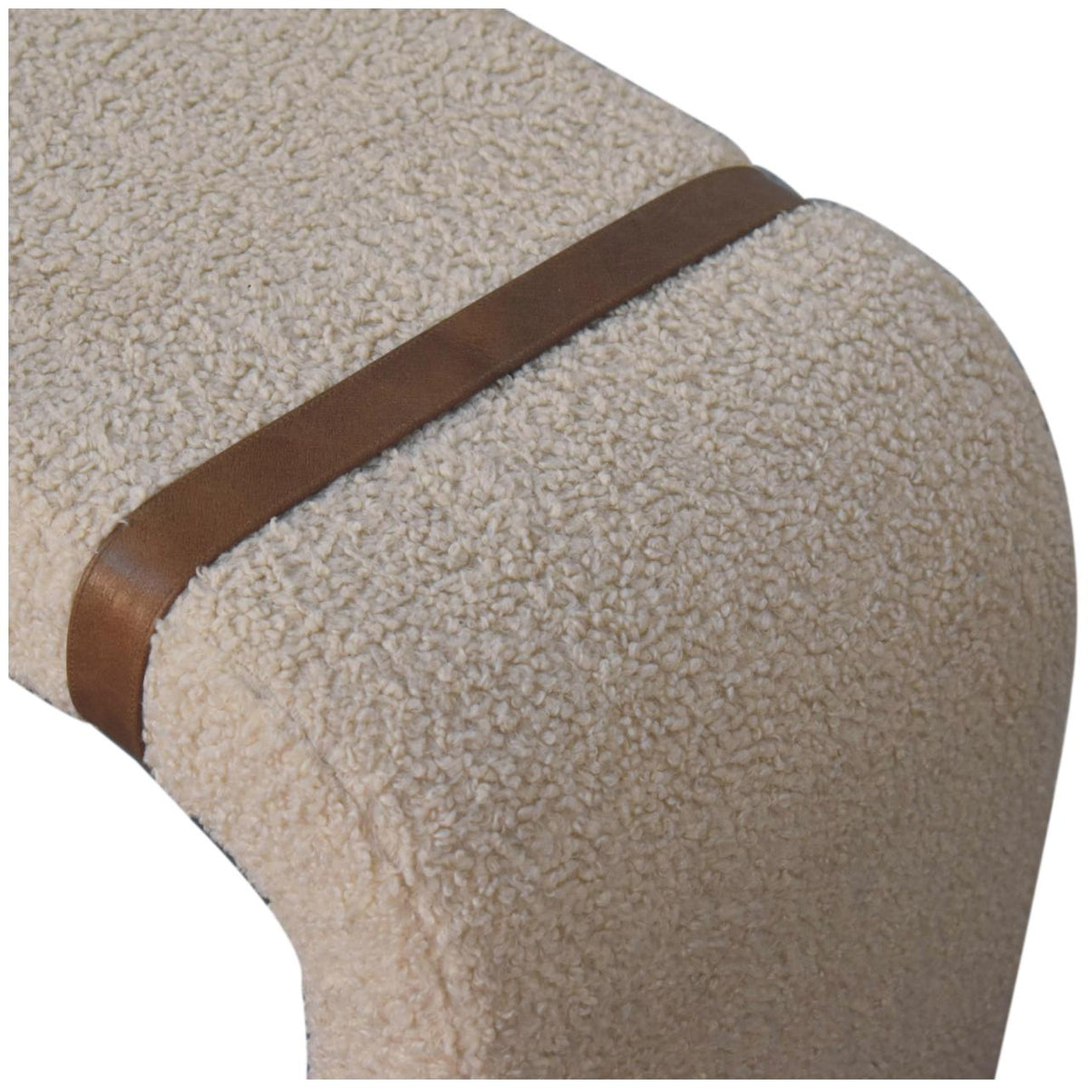 Boucle Leather Strap Bench — Artisan Furniture IN3696, view 7