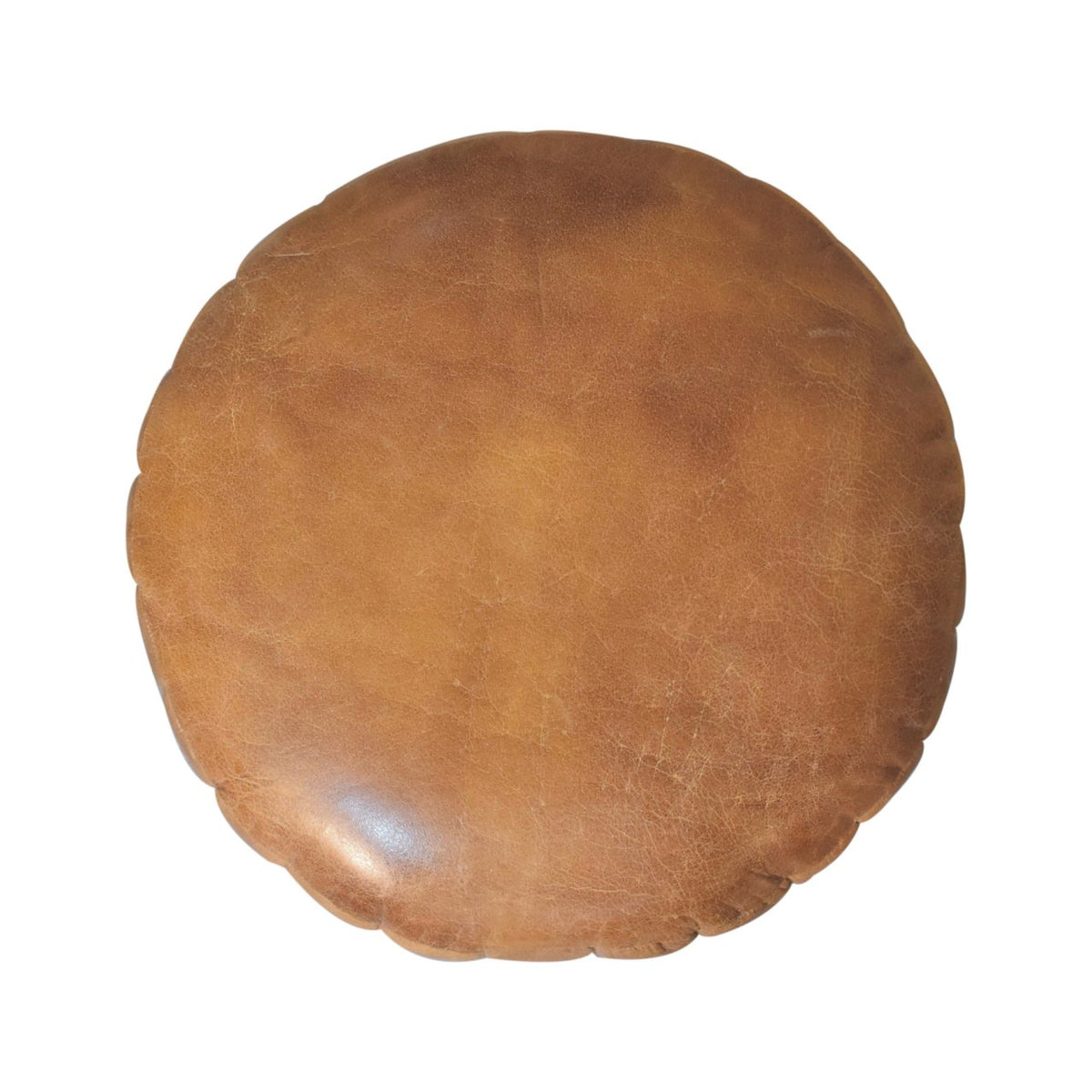 Buffalo Leather Boucle Footstool — Artisan Furniture IN3736, view 8