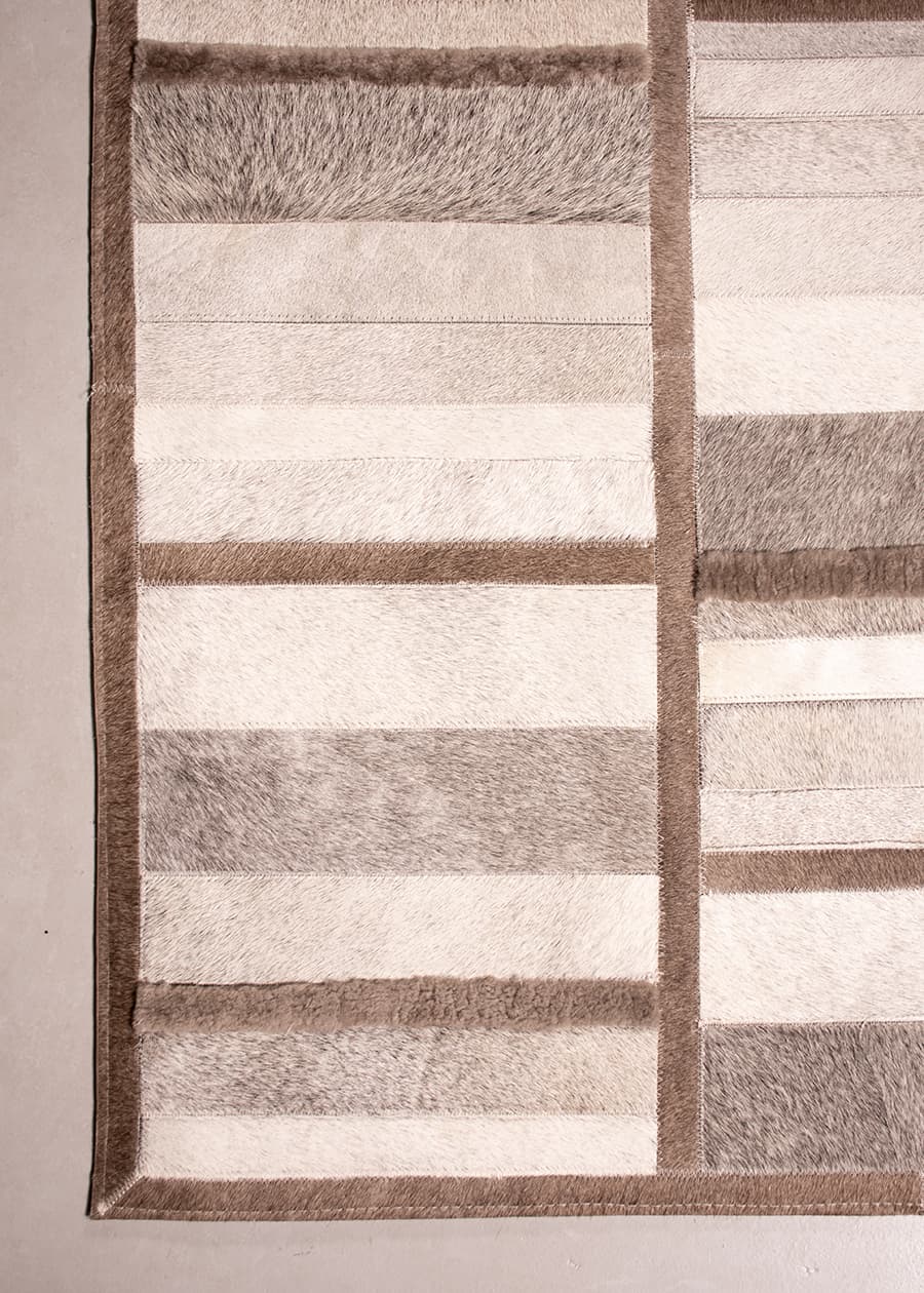 INTERSECTION – Custom Cowhide & Shearling Rug - Homelosophy, view 7