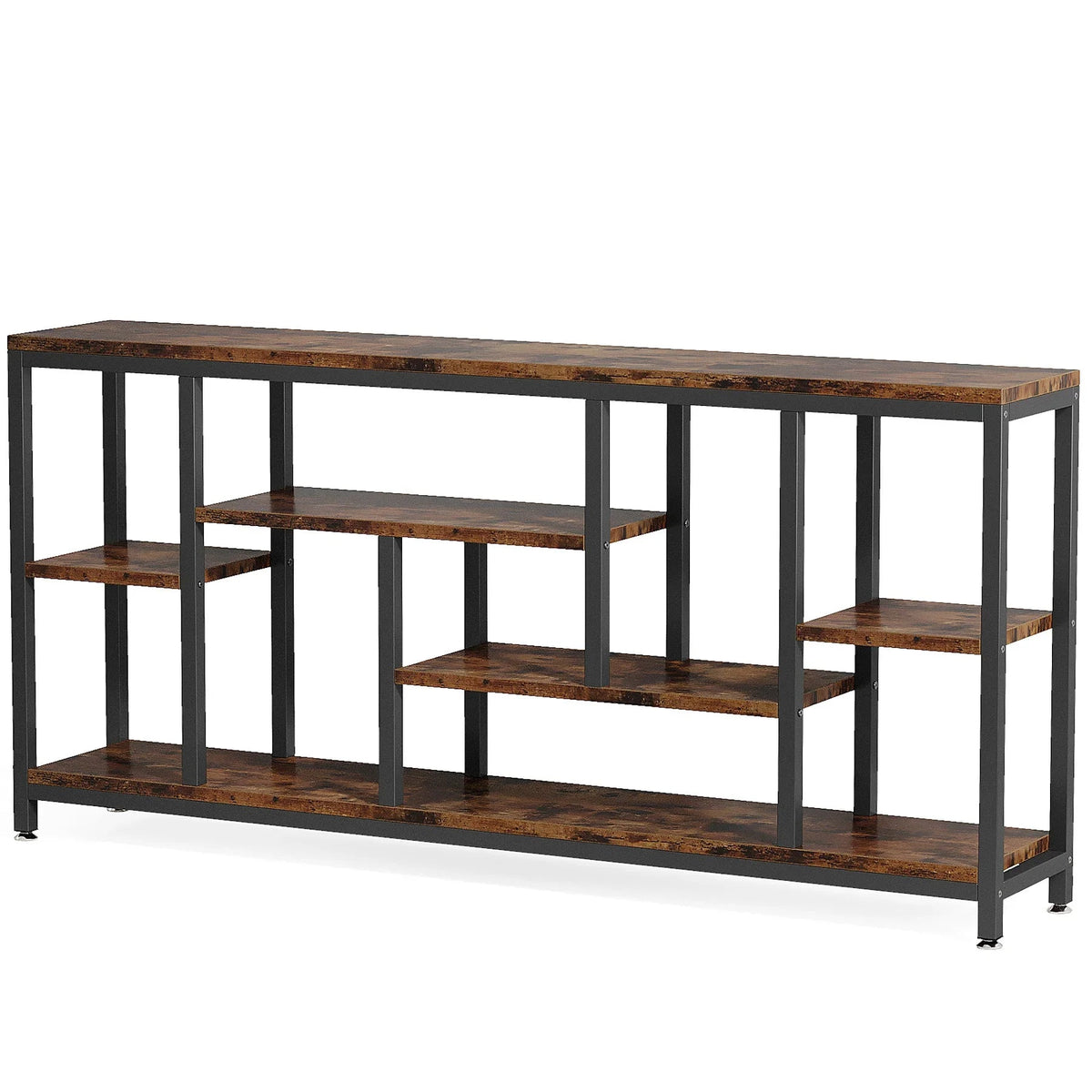 Industrial Metal Console Table, 70.9" Long with 3-Tier Storage Shelves — House of Avana, view 14 of 14