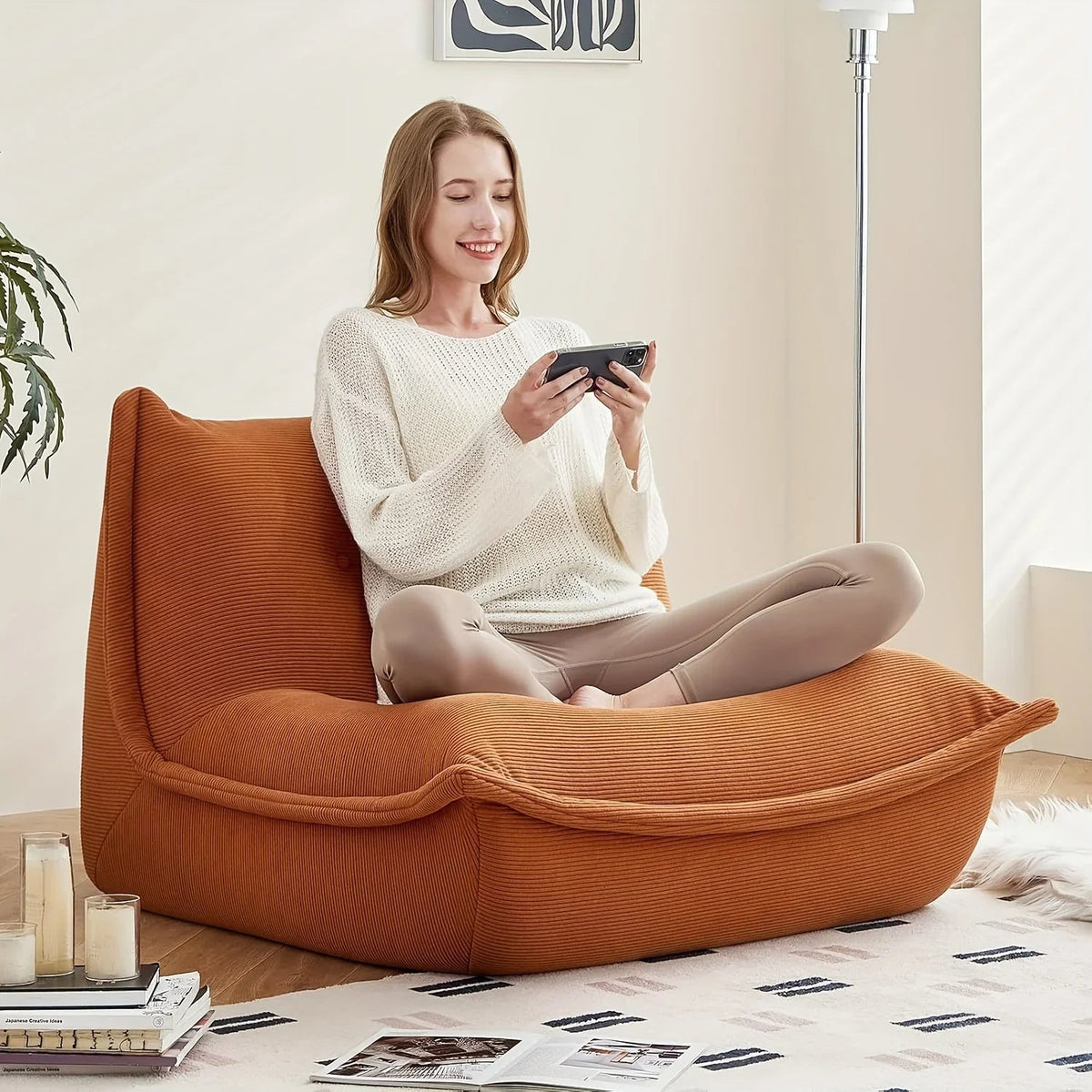 Lazy Sofa Chair, Fireside Chair Sofa Large Chair for Adults